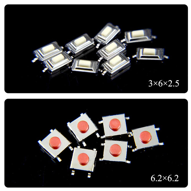 [Australia - AusPower] - WMYCONGCONG 300 Pcs Tactile Push Button Switch Micro Momentary Tactile Assortment Kit for Car Remote Control 