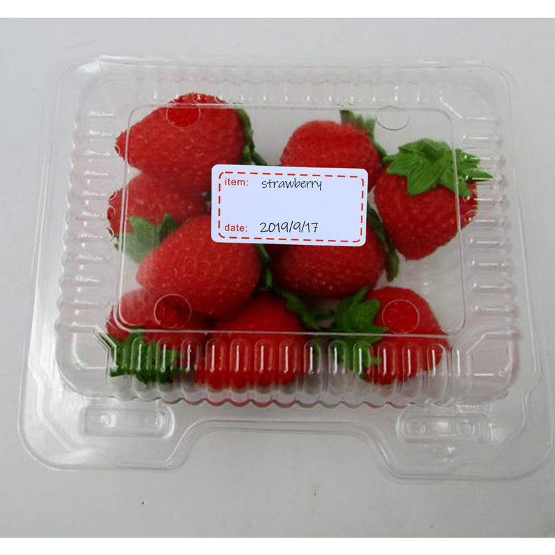 [Australia - AusPower] - Hybsk 500pcs Removable Storage Stickers Freezer Labels 1 x 2 Inch Waterproof Oil-Resistant Refrigerator Kitchen Labels (Red) Red 