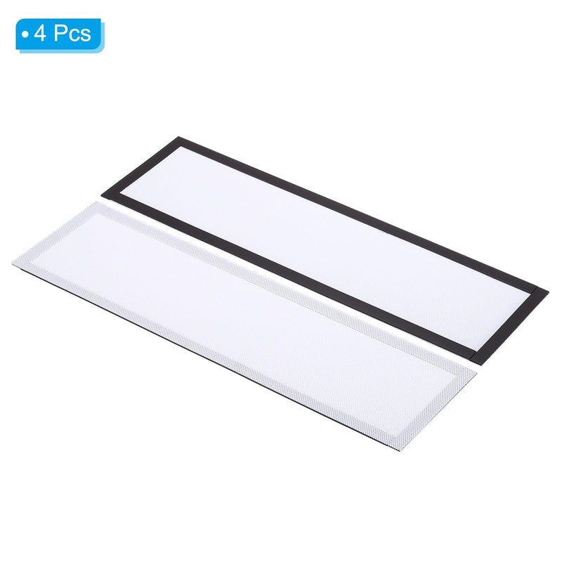 [Australia - AusPower] - PATIKIL 4"x14" Magnetic Vent Cover, 4 Pack Floor Wall Air Registers Cover Strong Magnet Vent Screen Mesh for Blocking Hair Dust Debris, White 4"x14" 