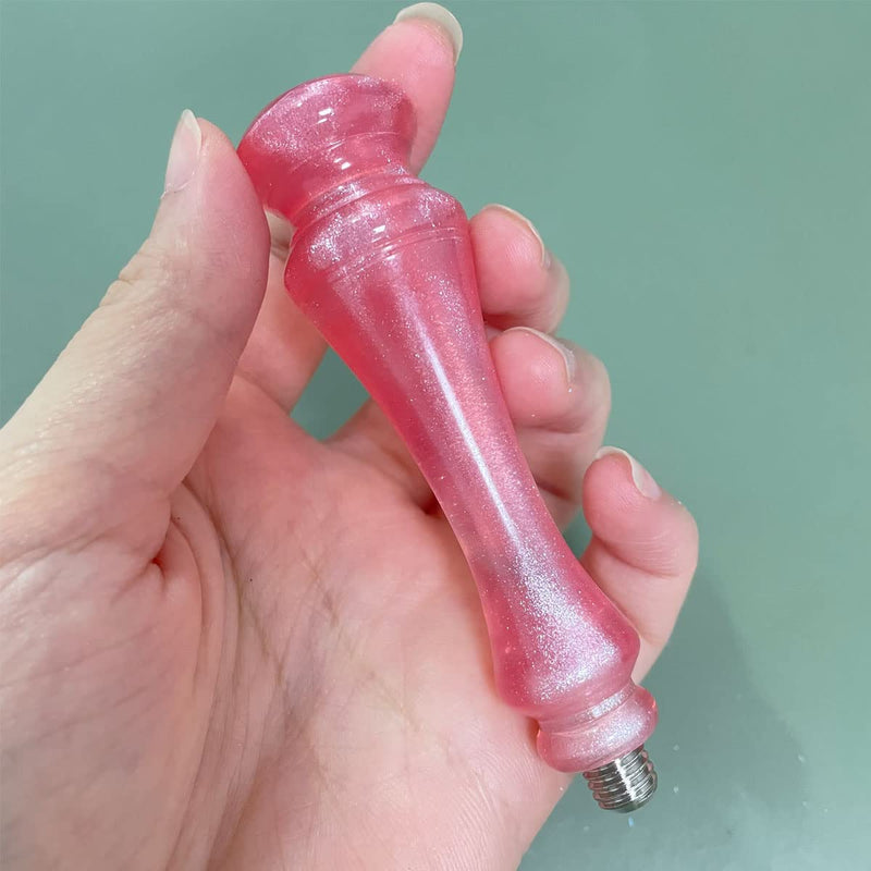 [Australia - AusPower] - YOKIOU 1PCS Wax Seal Stamp Handle Replacement Only Pink Resin Wax Seal Stamp Handle (Resin Pink 1) resin pink 1 