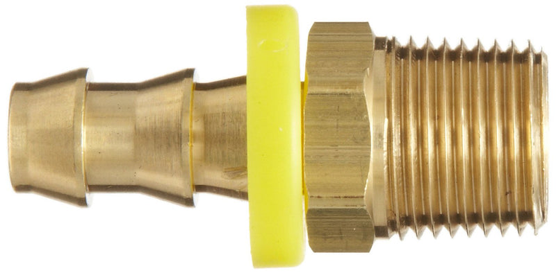 [Australia - AusPower] - Dixon BPN33 Brass Push-On Hose Fitting, Adapter, 3/8" NPTF Male x 3/8" Hose ID Push On 3/8" NPTF Male x 3/8" Hose ID Barbed 