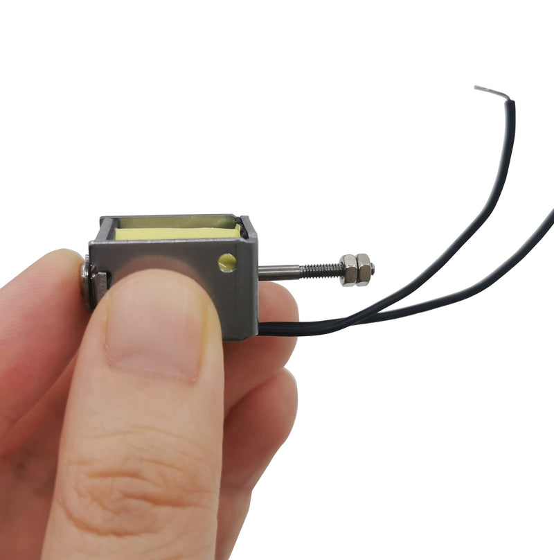 [Australia - AusPower] - 2PCS Mini Push Pull Linear Solenoid Electromagnet Adjustable 10mm Stroke DC 12V 42? 0.28A Open Frame Mini Frames Actuator Electric DC Magnet Solenoid DS-0520S 