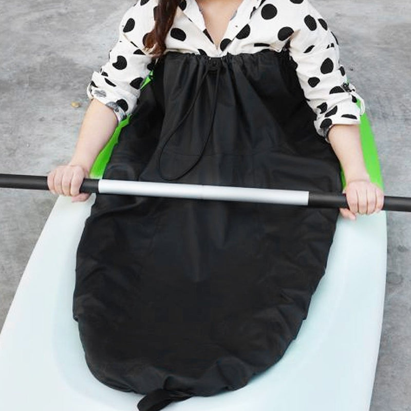 [Australia - AusPower] - Dilwe Kayak Spray Skirt Outdoor Waterproof Adjustable Nylon Water Sports Boat Deck Surf Cover Accessories Black 