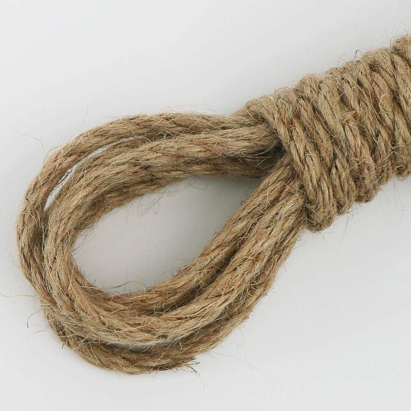 [Australia - AusPower] - Tenn Well 6mm Jute Rope, 66 Feet Strong and Thick Twine Rope for Crafting, Gardening, Packing and Home Decor 6MM x 66FT 