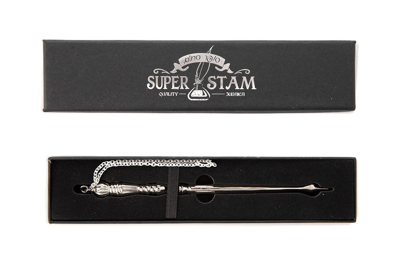 [Australia - AusPower] - Torah Book Pointer Yad Hand Pointer Silver Finish Great bar bat Mitzvah Gift with a 20cm Bead Charm (17 cm Silver in Gift Box) 17 cm silver in gift box 