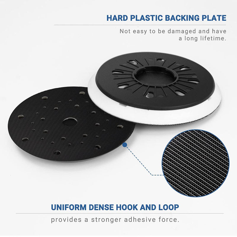 [Australia - AusPower] - KONIGEEHRE 6” 150mm Soft Replacement Sanding Backing Pad Comes with 10 PCS Hook and Loop Sanding Discs for Festool 202461 RO 150 Sander 