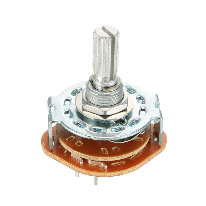 [Australia - AusPower] - uxcell 2P4T 2 Pole 4 Position Selectable Single Deck Band Channel Rotary Switch Selector 5Pcs 