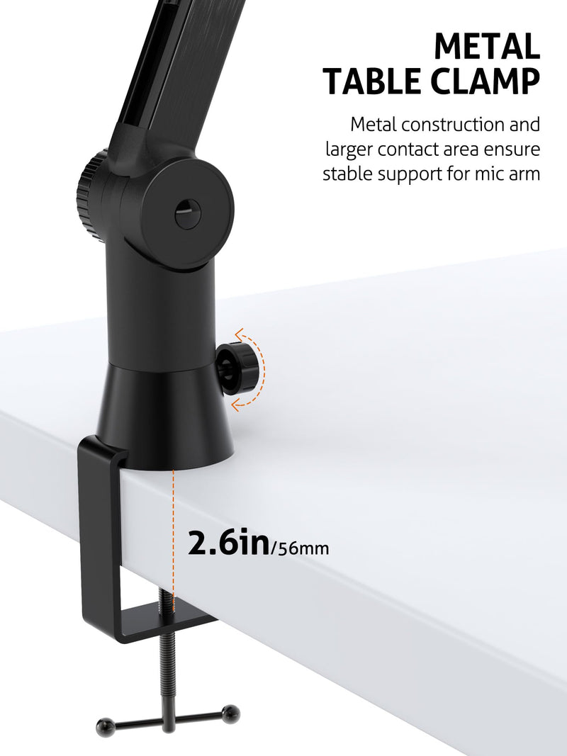 [Australia - AusPower] - SUNMON HyperX QuadCast Boom Arm - Upgraded Heavy Duty Mic Arm with HyperX QuadCast Pop Filter, 360° Rotatable Microphone Arm for HyperX QuadCast, QuadCast S 