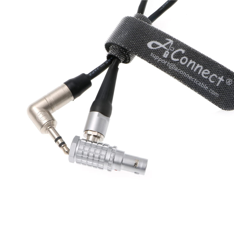 [Australia - AusPower] - Timecode-Cable for Tentacle-Sync Sound-Devices Timecode from Right Angle 0B 5 Pin Male to 3.5mm TRS 15CM AConnect 5pin to 3.5mm 