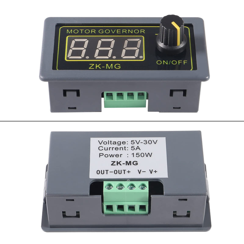 [Australia - AusPower] - Alinan 2pcs Motor Speed Controller PWM DC 5V 12V 24V 150W Adjustable Speed Regulator with Stepless Variable Rotary Switch PWM Signal Generator Driver Module with Digital Display ZK-MG 2 