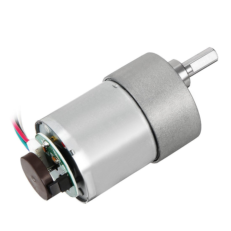 [Australia - AusPower] - uxcell Gear Motor with Encoder DC 24V 530RPM Gear Ratio 18.8:1 D Shaft Metal Encoder Gear Motor Silver 37Dx52L mm for Robot RC Model DIY Engine 