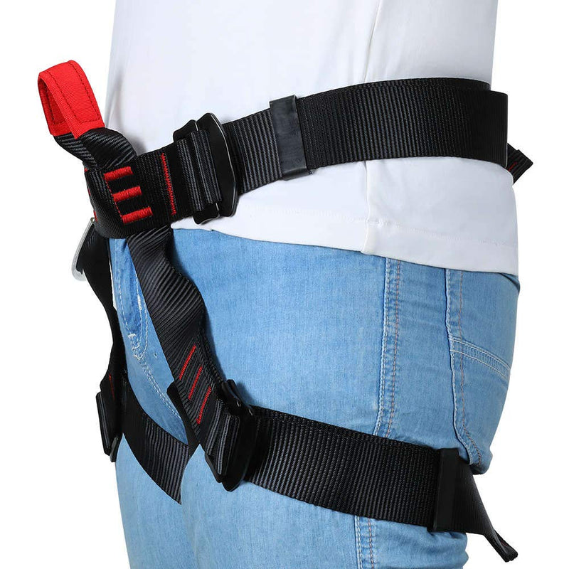 [Australia - AusPower] - HandAcc Climbing belts, Safe Seat Belts for Tree Climbing Outdoor Training Caving Rock Climbing Rappelling Equip - Half Body Guide belt for Women Man and Novice 