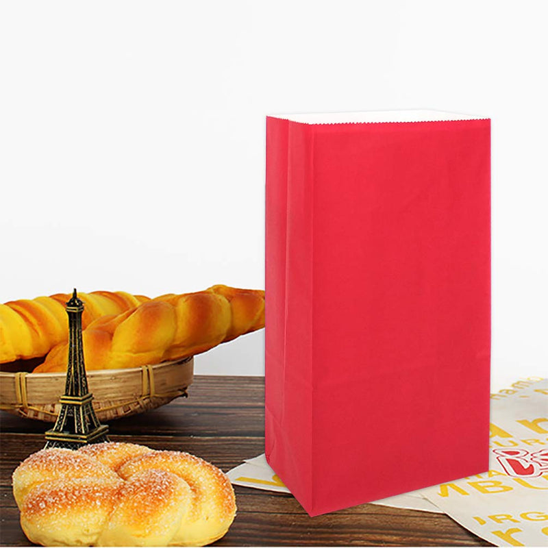 [Australia - AusPower] - KEYYOOMY Small Paper Bags Red Party Goody Bag for Party Favor (100 CT, 3.5 X 2.4 X 7.1 In) 3.5X2.4X7.1 IN 