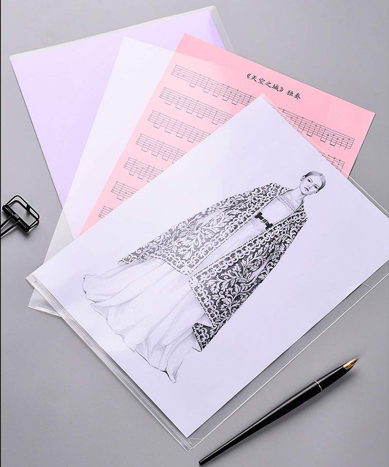 [Australia - AusPower] - Fyess 50PCS Clear Plastic Document Folders, US Letter/ A4 Size 14C (1.4mm) Thick Clear Transparent Document Folders Copy Safe Project Pockets Lightweight Plastic Paper Jacket Sleeve Folders 