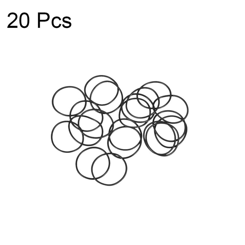 [Australia - AusPower] - uxcell Nitrile Rubber O-Rings 20mm OD 18mm ID 1mm Width, Metric Sealing Gasket, Pack of 20 18mmx20mmx1mm 
