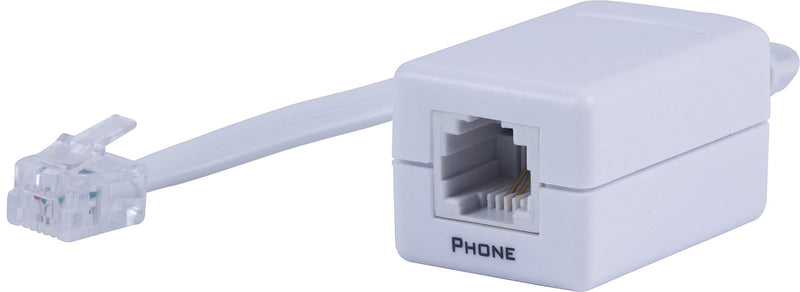 [Australia - AusPower] - Power Gear Phone Line Dsl Filter, One Device, Male to Female, 1 Line Noise Filter, for Answering Machines, Telephones or Fax Machine, White, 76246 1 Pack 