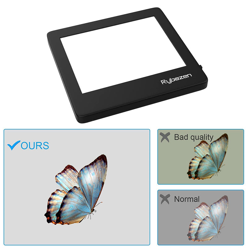 [Australia - AusPower] - Rybozen Ultra-Thin Portable Slide Scanner 5 x 4 Inches LED Light Panel,Photo Slides Negatives and Film Viewer,USB Powered 