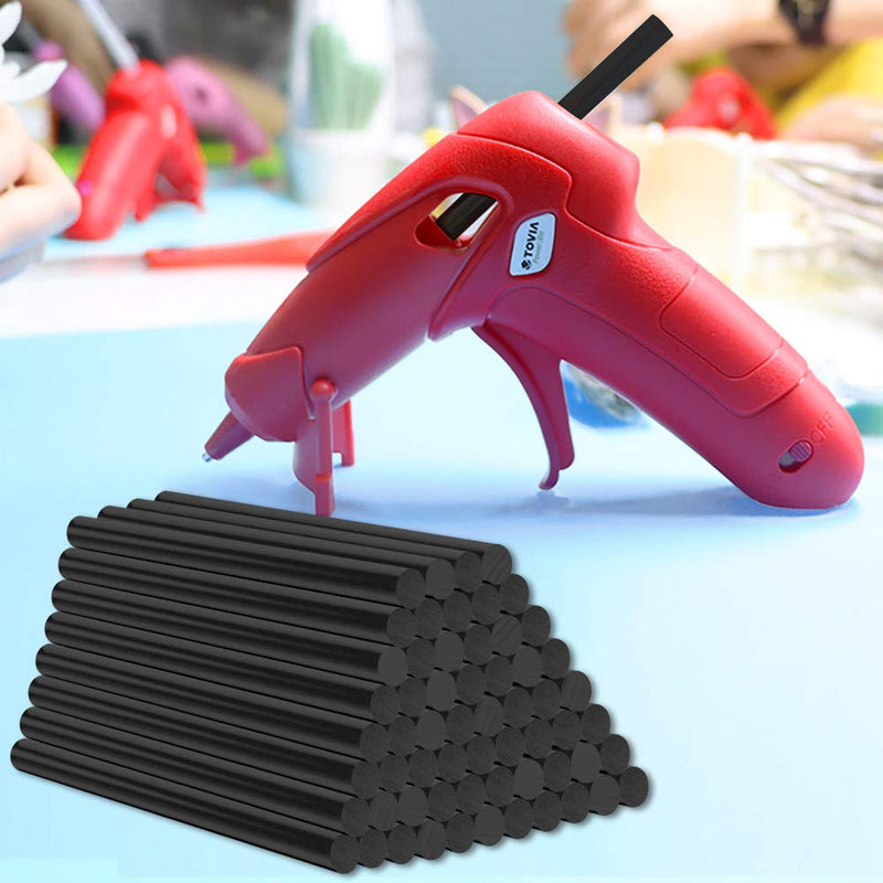 [Australia - AusPower] - Mini Glue Gun Sticks 4" Long 0.27" Dia, Hot Glue Gun Refill Sticks, All-Purpose Dual Temp Glue Sticks(60 Pack Black) 60 Pack Black 