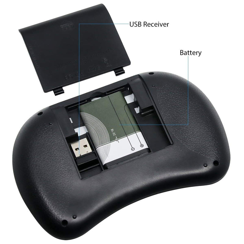 [Australia - AusPower] - BIFANS 2.4G Mini Wireless Keyboard with Touchpad Mouse, Upgraded Multi Backlit, Portable Wireless Keyboard with USB Receiver Remote Control, Best for Android Smart TV Box HTPC Pad Xbox Windows Mac 
