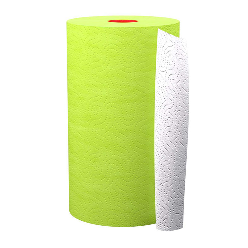 [Australia - AusPower] - Renova Luxury Colored Paper Towel Jumbo Roll 2-Ply-120 Sheets Lime Green 