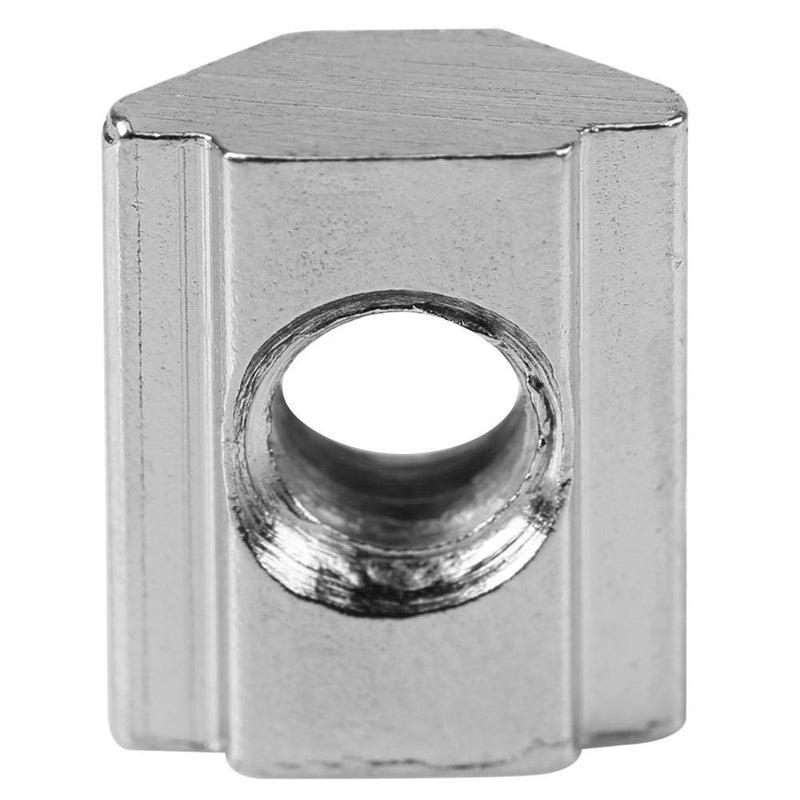 [Australia - AusPower] - 50pcs Nickel Coated T Slot Nut M4/ M5/M6/M8 Carbon Steel Silver Carbon Sliding Fastener for Aluminum Profile Accessories European Standard (EU20-M5) EU20-M5 