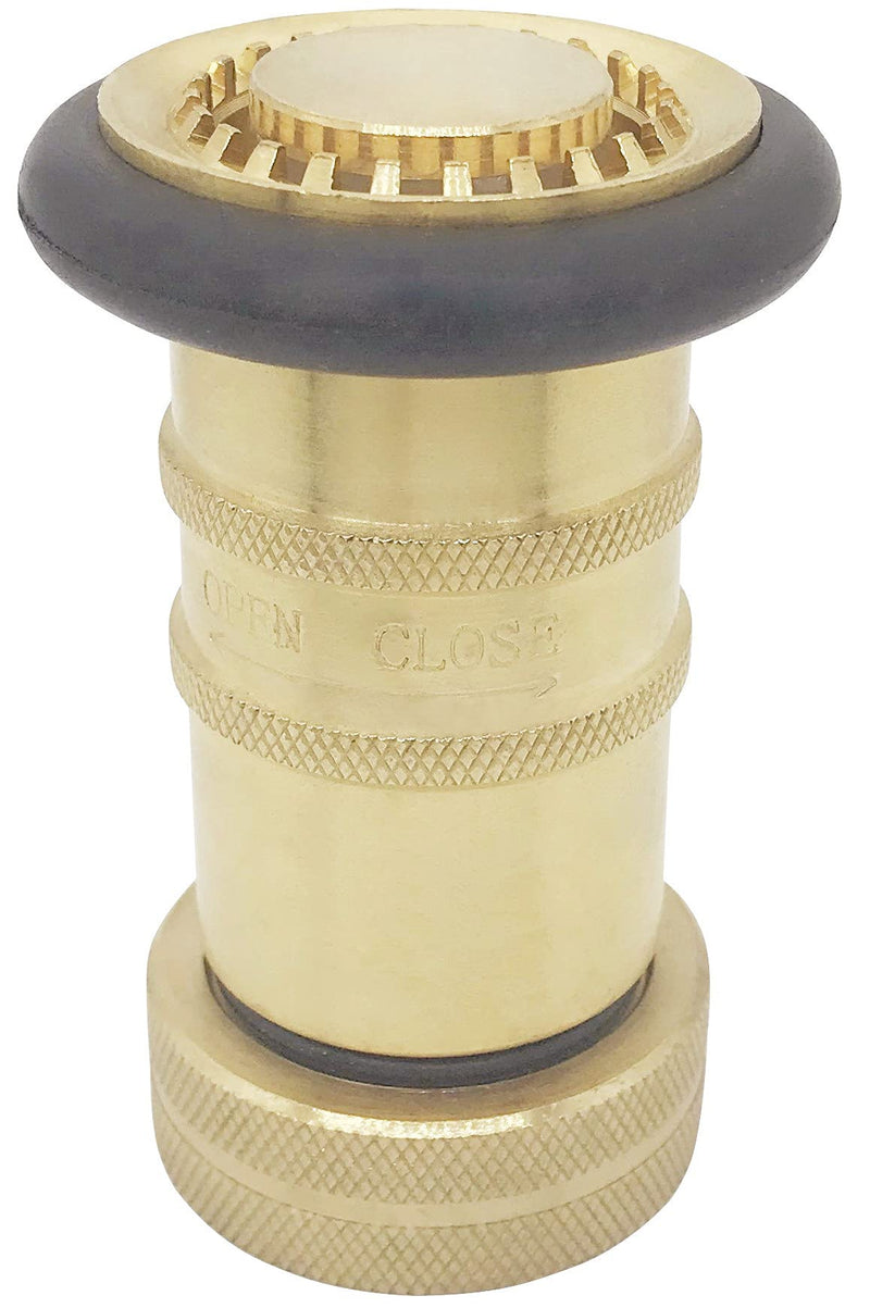 [Australia - AusPower] - SpringSpray 1" NH/ NST Fire Hose Nozzle Brass Fire Equipment Heavy Duty Industrial Jet Fog Spray Nozzle 1"NH/NST 