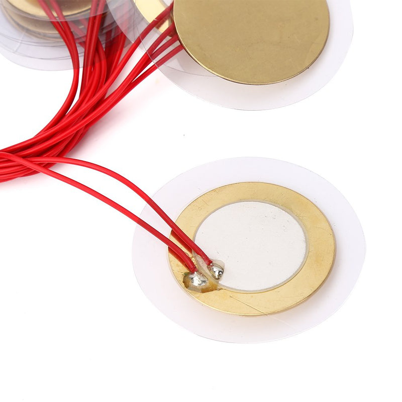 [Australia - AusPower] - szzijia 20PCS 35mm Prewired Piezo Elements Buzzer Sounder Sensor Trigger Drum Disc 