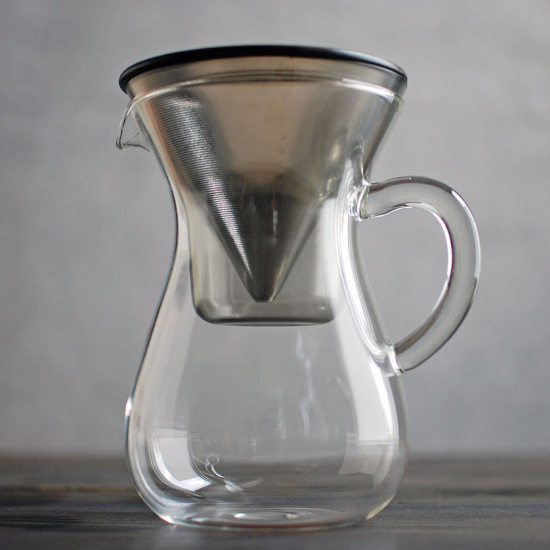 [Australia - AusPower] - Kinto 1.1 Liter Carafe Coffee Set with Strainer No Need for Paper Filters 4 cup, 1.0 L 