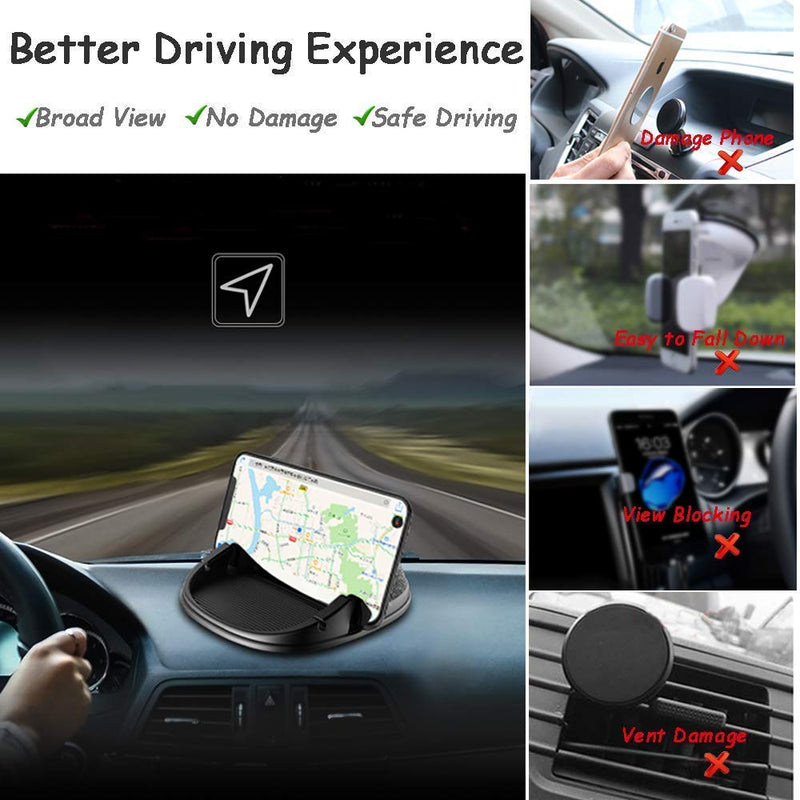 [Australia - AusPower] - Car Phone Holder, Car Phone Mount Cradle Silicone Phone Car Dashboard Car Pad Mat Various Dashboards, Anti-Slip Desk Phone Stand Compatible with iPhone, Samsung, Android Smartphones, GPS 