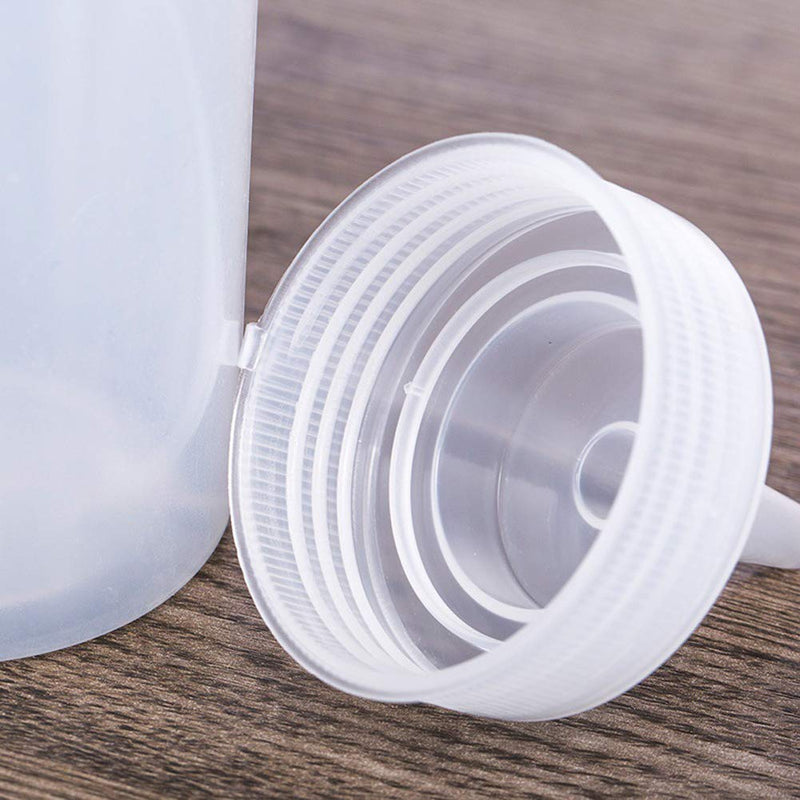 [Australia - AusPower] - 1 Piece Plastic Squeeze Bottle Plastic Squeeze Condiment Bottle Ketchup BBQ Sauce Dispensing Bottle with Twist On Cap Lids for Sauce Ketchup Craft Paint(12 Oz, White) 