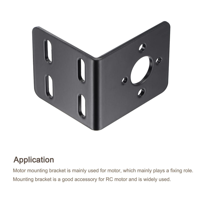 [Australia - AusPower] - MECCANIXITY Motor Mounting Bracket Motor Holder 54x52x62mm Black with Screws for Motor 2 Pack 