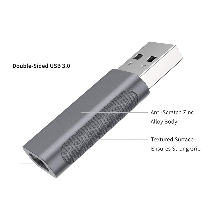 [Australia - AusPower] - nonda USB C Female to USB 3.0 Adapter, Double-Sided USB 3.0 Male to USB-C Female OTG Adapter, Compatible with iPhone 12 Pro/12 Pro Max, 11 Pro/11 Pro Max, Samsung Galaxy S20/S20+/20+Ultra 