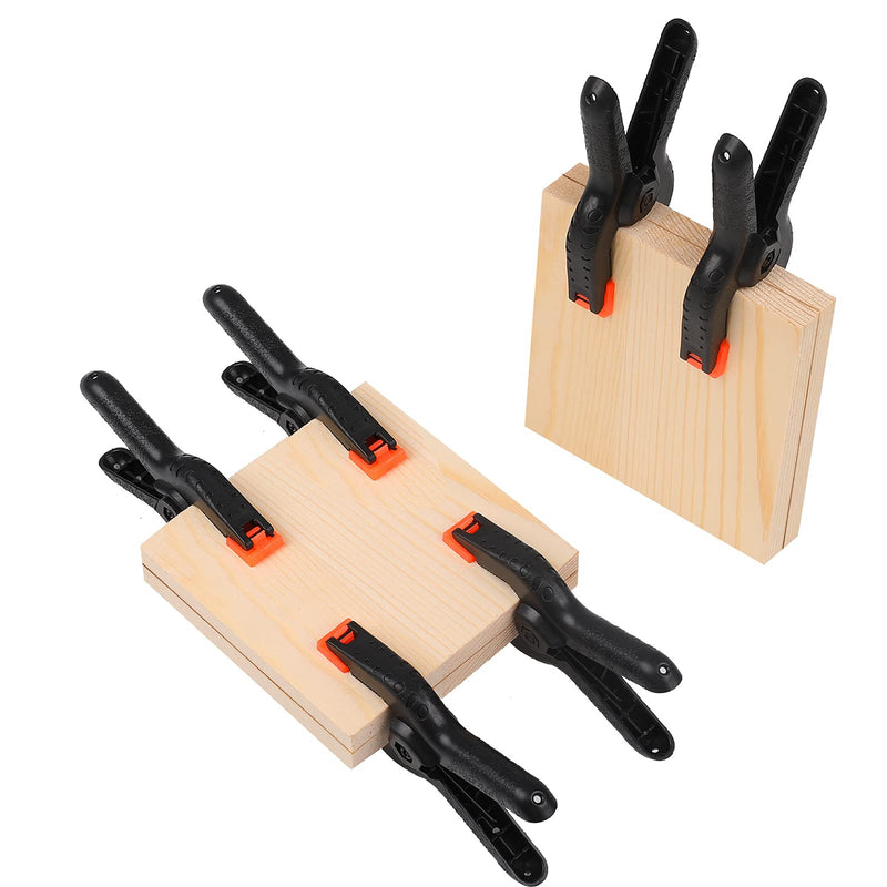 [Australia - AusPower] - 12 Pack Spring Clamps, 3.5inch Plastic Clips, Small Backdrop Clips, Clamps Heavy Duty, Spring Clips for Crafts, Backdrop Stand, Woodworking, Photography Studios (Black) 12 Pack 3.5in 