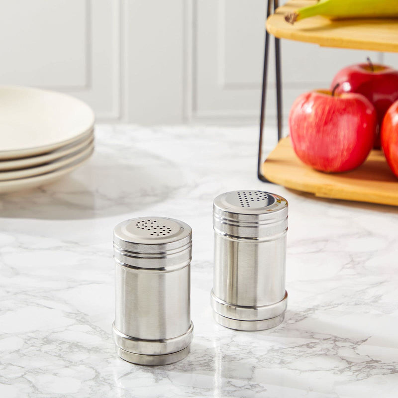 [Australia - AusPower] - Stainless Steel Salt and Pepper Shakers Set for Kitchen Condiments (3.5 In, 2 Pieces) 