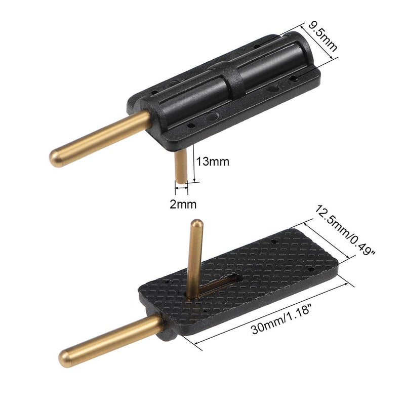 [Australia - AusPower] - uxcell Canopy Hatch Lock Latches for RC Airplane Cockpit Cover Fixing, 30x12.5x6mm Black 2pcs 