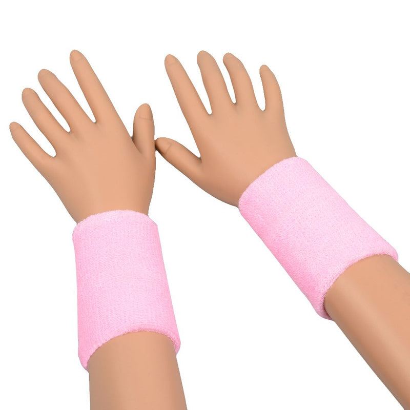 [Australia - AusPower] - ColorYourLife 10 Pairs (20 Pieces) Colorful Sports Wristbands Wrist Sweatbands Wrist Sweat Bands 