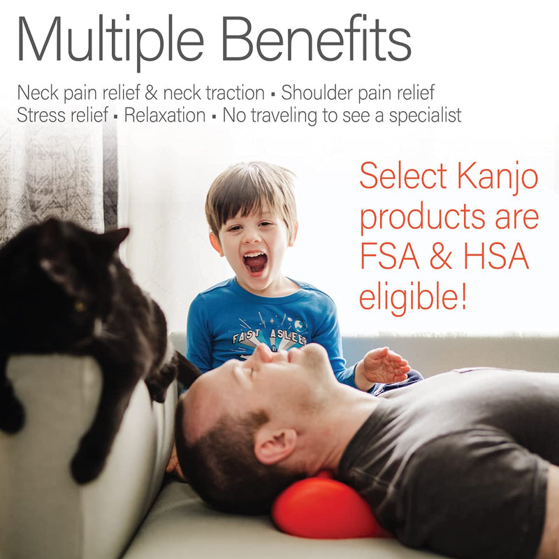[Australia - AusPower] - Kanjo Acupressure Neck Pain Relief Cushion | Cervical Traction Device & Acupressure Cushion for Muscle Tension & Relaxation | Helps Relieve Neck & Shoulder Pain | FSA & HSA Eligible | Blue Original Neck Cushion - Blue 
