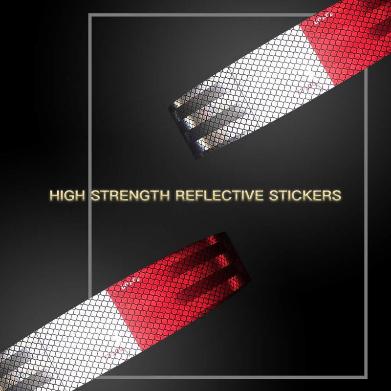 [Australia - AusPower] - Dot-C2 Red/White Reflective Safety Conspicuity Tape 2 in x 100 Ft Waterproof High Intensity Reflective,Caution Sign,Driveway reflectors Tape for Vehicles,Trailers,Boats,Signs,Outdoor, Cars, Trucks 
