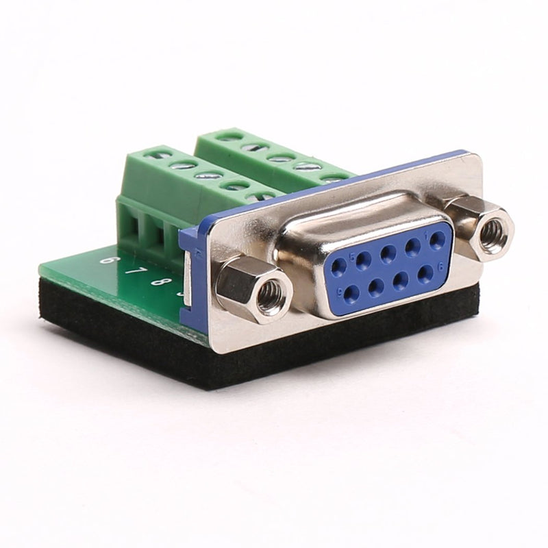 [Australia - AusPower] - DB9 Breakout Board DB9 RS232 Serial Female to Terminal Block 10P Adapter 5 Pack 