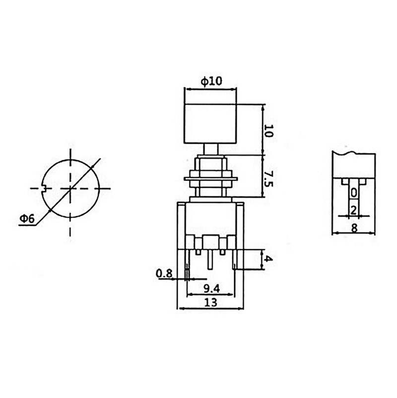 [Australia - AusPower] - Gikfun AC 2A 250V/ 5A 120V NO/NC SPST Momentary Push Button Switch DIY Kit for Arduino (Pack of 8pcs) EK1926 