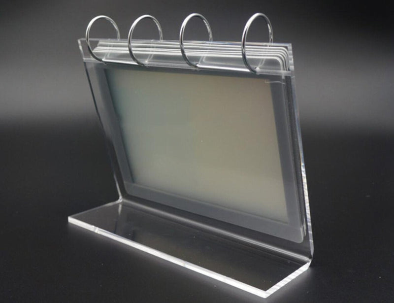 [Australia - AusPower] - leoyoubei Poster Frame,Clear Acrylic Sided Frames Desktop Display Holder with Vertical Stand and 4mm Thicker Menu Holders,PVC Photo Clip 7 Shows 14 Photos Photography Studio/Album ("L"-5X7") 