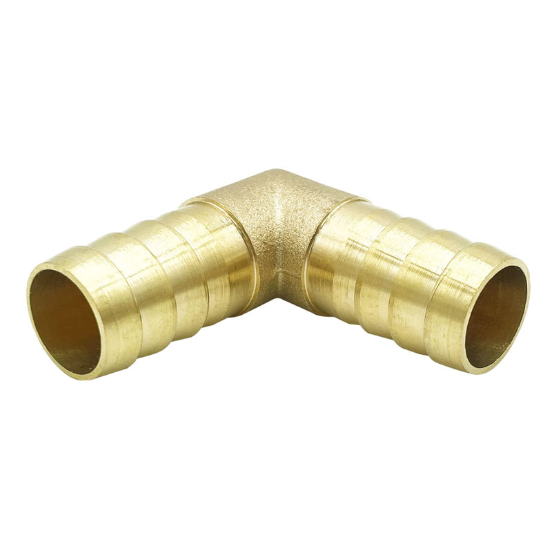 [Australia - AusPower] - Metaland Brass 3/8" Hose Barb Elbow 90 Degree L Right Angle Barbed Fitting Water Fuel Air (Pack of 2) 3/8"Barb x 3/8"Barb 