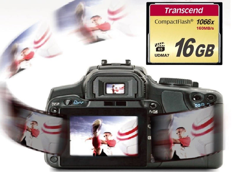 [Australia - AusPower] - Transcend 16GB CompactFlash Memory Card 1000x (TS16GCF1000) 16 GB 