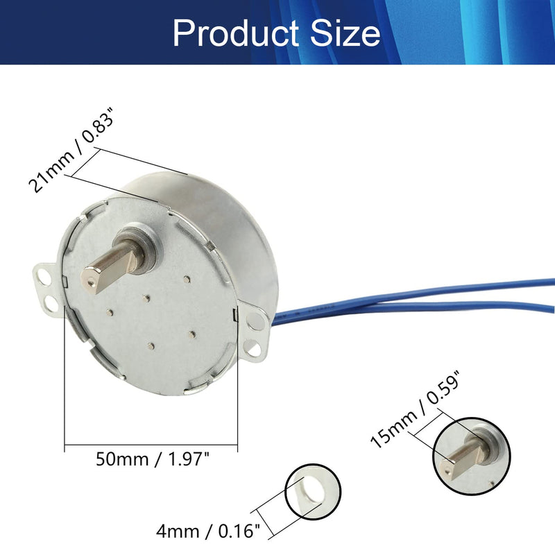 [Australia - AusPower] - Heyiarbeit Synchronous Motor 50-60Hz 50-60Hz AC 110V 4W 5-6RPM CW/CCW TYC-50 Single Flat Shaft for Cup Turner, Hand-Made, School Project, Model Single Flat Shaft 5-6RMP CW/CCW 