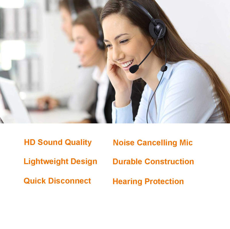 [Australia - AusPower] - Telephone Headset with Noise Cancelling Mic Compatible with Cisco IP Phones 7931 7940 7941 7942 7945 7960 7961 7962 7965 7970 7975 and 6000 7800 8000 Series 