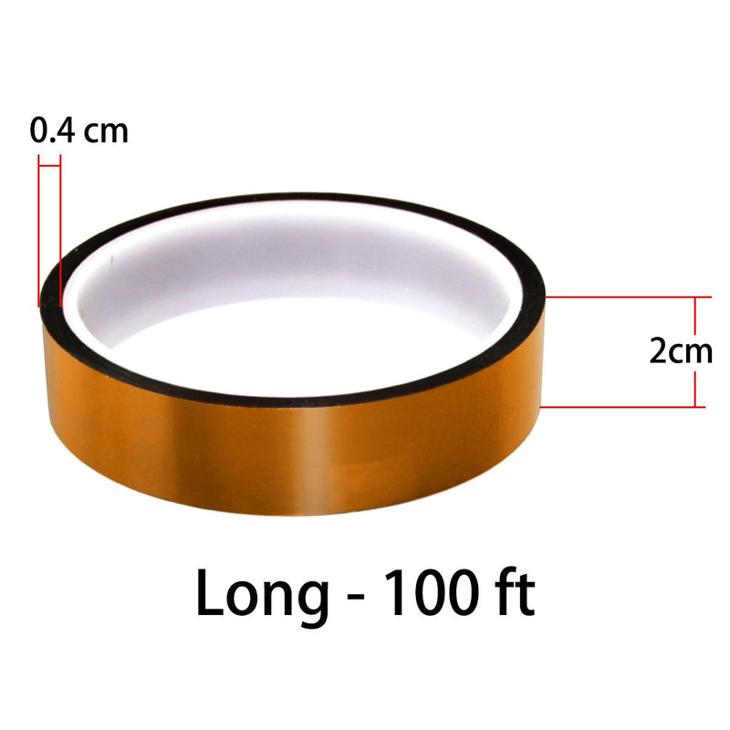 [Australia - AusPower] - Heat Resistant Tape, PAMISO 2 Packs 4/5 inches X 108ft High Temp Heat Tape for No Residue Heat Transfer Mugs/Vinyl Heat Press/3D Printers/PCB Protector 20mm 