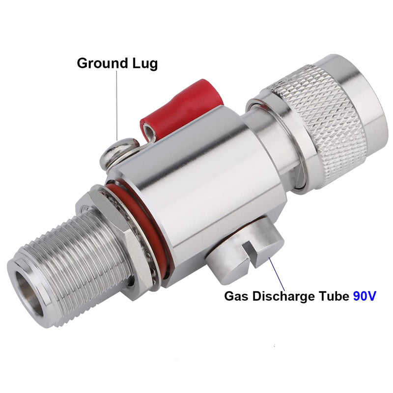 [Australia - AusPower] - Coaxial N Type Lightning Arrestor 0 to 6 GHz (N-Male/N-Female) 50ohm,Protects 3G, 4G, LTE,GPS, 2.4GHz /5GHz Wi-Fi, 900MHz, Ham Other Outside Antennas 