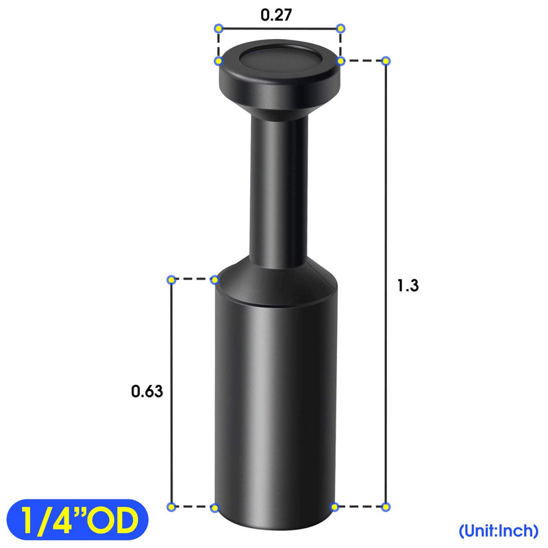 [Australia - AusPower] - TAILONZ PNEUMATIC 1/4 Inch Push-to-Connect Fitting Plug Pbt Resin PP-1/4(Pack of 20) 1/4"OD 