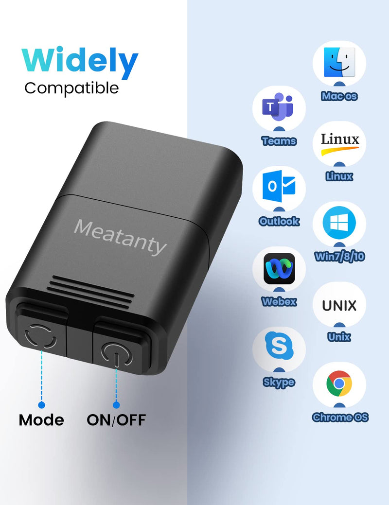 [Australia - AusPower] - Meatanty USB Mouse Jiggler Tiny Undetectable Mouse Mover with Separate Mode and ON/OFF Buttons,Digital Display and Protective Cover,Supports Multi-Track,Driver-Free,Plug-and-Play Keeps PC/Laptop Awake 1 Pcs 
