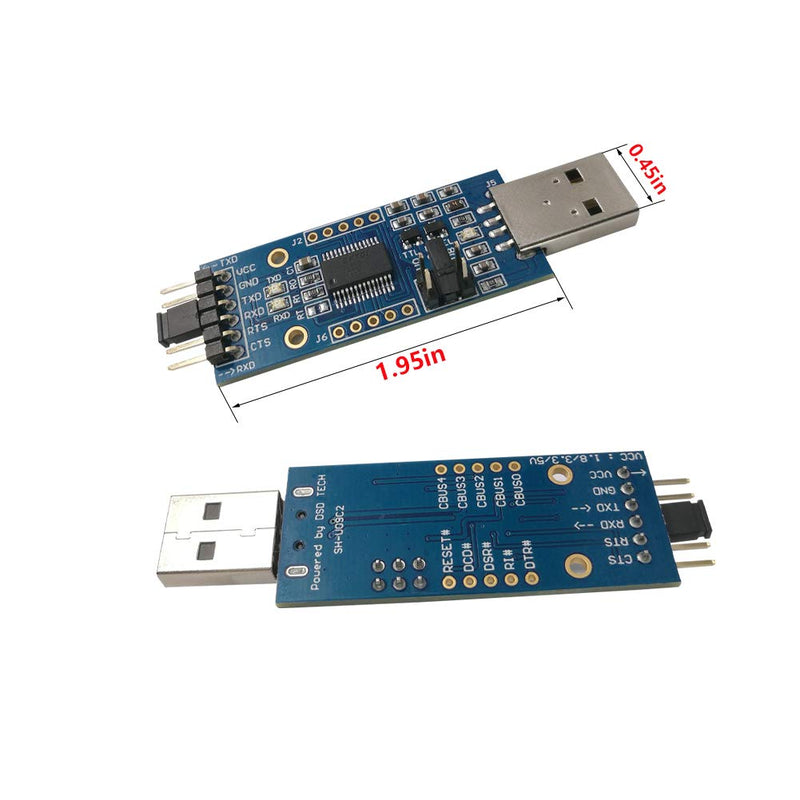 [Australia - AusPower] - DSD TECH SH-U09C2 USB to TTL Adapter Built-in FTDI FT232RL IC for Debugging and Programming 